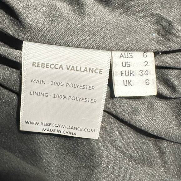 Rebecca Vallance Moon River Metallic Velvet Minidress Women's 2 Black NWT - Picture 6 of 9